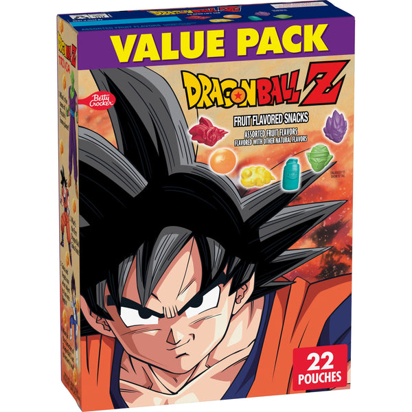Betty Crocker Dragon Ball Z · Gomitas de fruta · 22 pzas de 23 g