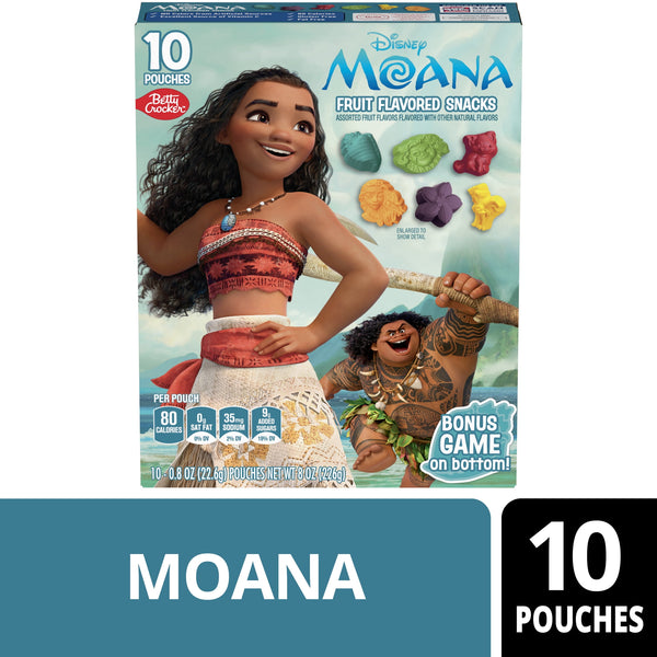 Betty Crocker Disney Moana · Gomitas de fruta · 10 pzas de 23 g