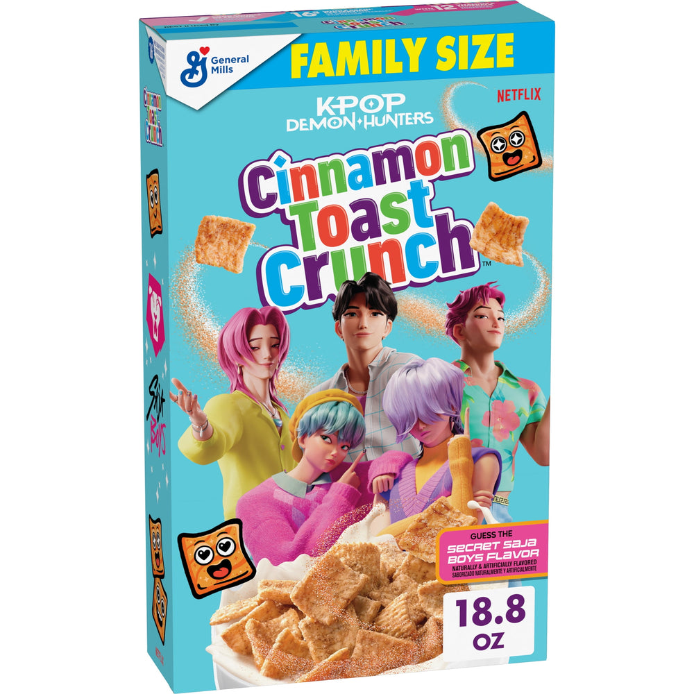 Cinnamon Toast Crunch K-Pop Demon Hunters Secret Saja Boys Flavor · Cereal · 532 g · tamaño familiar