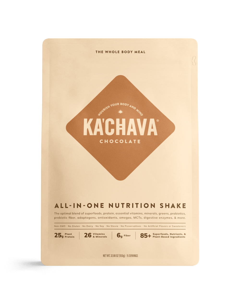 Ka'Chava All-In-One Nutrition Shake Chocolate · Batido nutricional en polvo · 434 g (7 porciones)