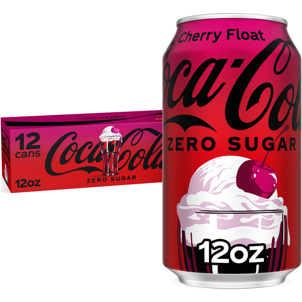 Coca-Cola Cherry Float Zero Sugar · Refresco · 12 latas de 355 ml
