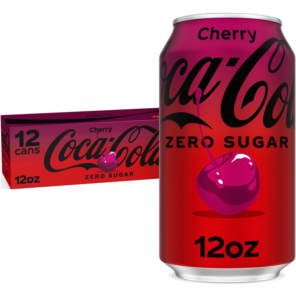 Coca-Cola Cherry Zero Sugar · Refresco · 12 latas de 355 ml