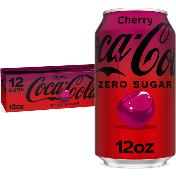 Coca-Cola Cherry Zero Sugar · Refresco · 12 latas de 355 ml