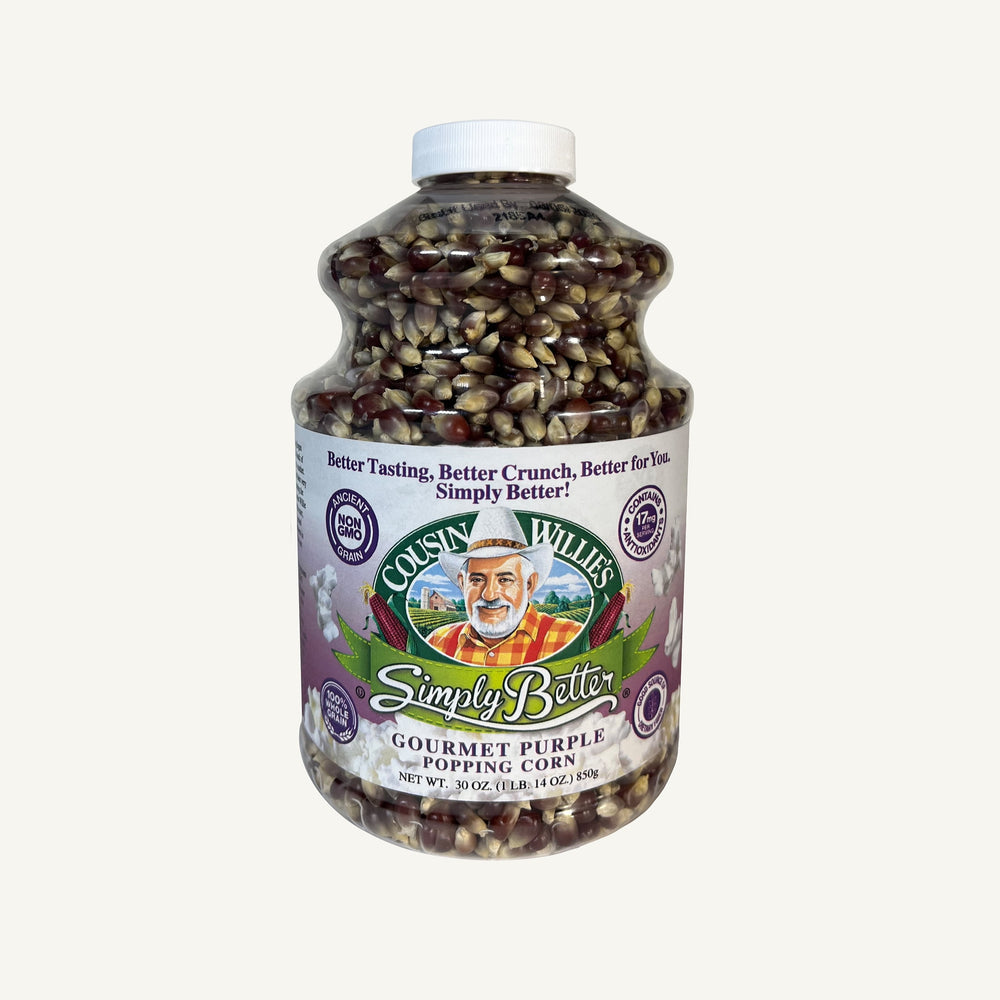 Cousin Willie's Purple Kernel sin gluten · Palomitas · 850 g · frasco