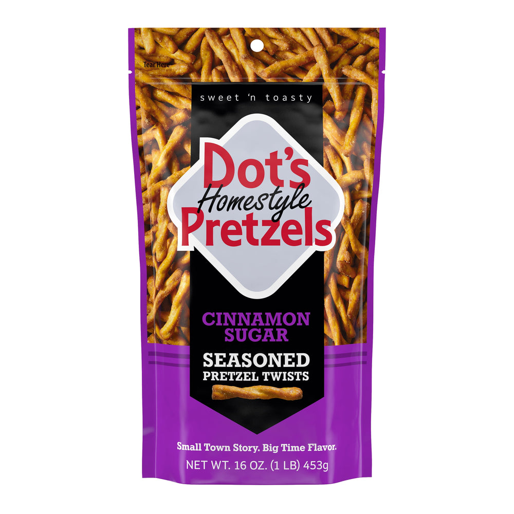 DOT'S Homestyle Cinnamon Sugar Seasoned Pretzel Twists · Pretzels · 454 g · bolsa