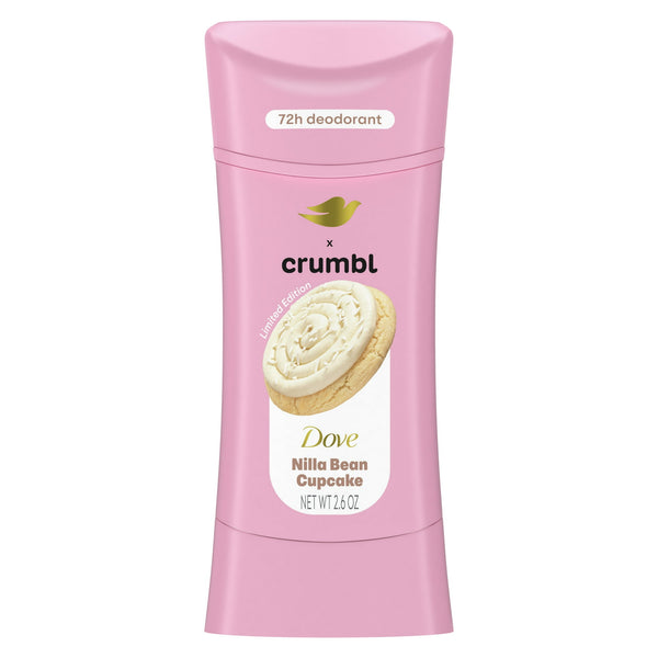 Dove x Crumbl Nilla Bean Cupcake · Desodorante sin aluminio · 74 g