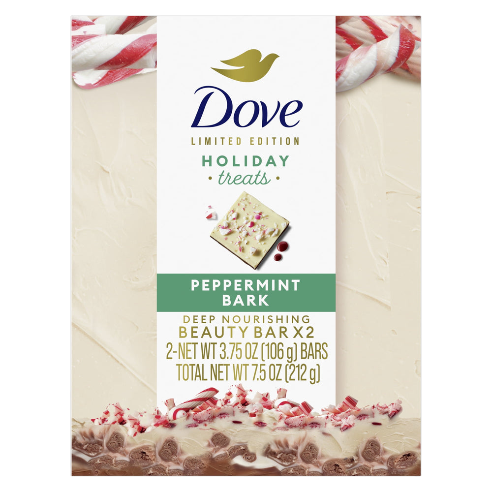 Dove Holiday Treats Peppermint Bark · Jabón en barra · 2 barras de 106 g