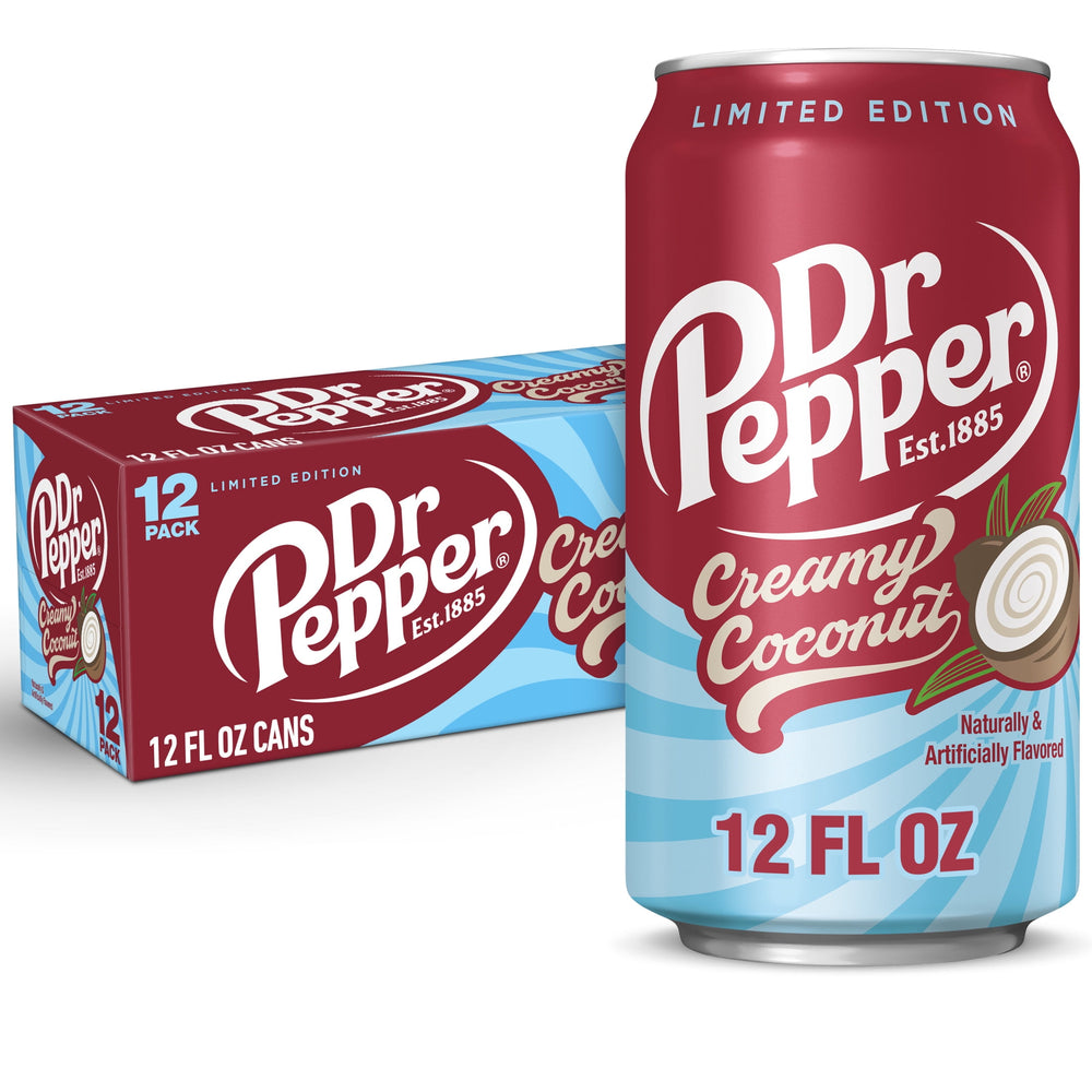 Dr Pepper Creamy Coconut · Refresco · 12 latas de 355 ml