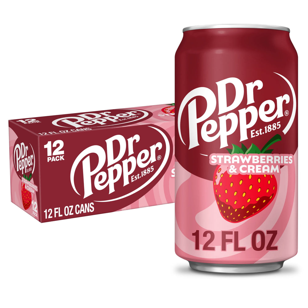 Dr Pepper Strawberries and Cream · Refresco · 12 latas de 355 ml