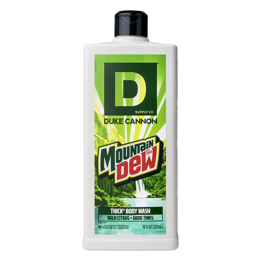 Duke Cannon x Mountain Dew THICK · Gel de baño para hombre · 532 ml