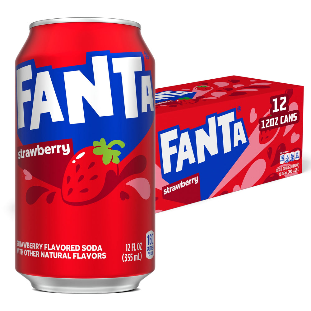Fanta Strawberry · Refresco · 12 latas de 355 ml