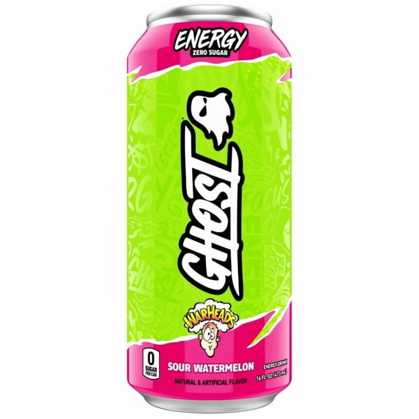 GHOST® ENERGY WARHEADS® Sour Watermelon Zero Sugar · Bebida energética · 473 ml · lata