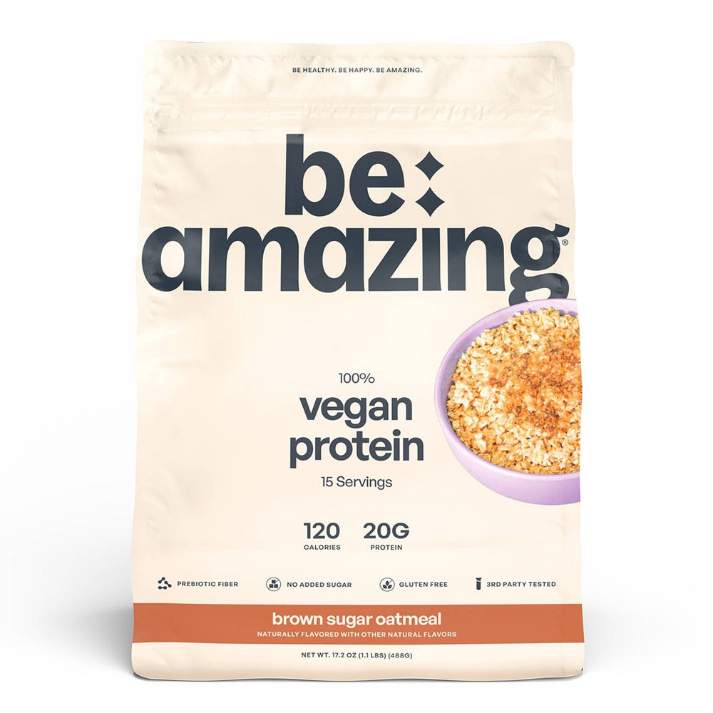 be:amazing Vegan Protein Brown Sugar Oatmeal · Proteína vegana en polvo · 488 g (15 porciones)