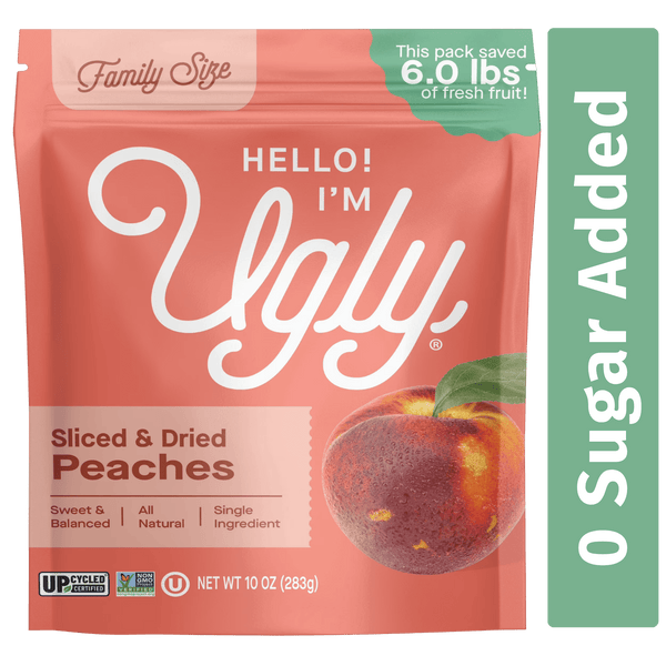 Hello! I’m Ugly Sliced & Dried Peaches No Sugar Added · Fruta seca · 283 g