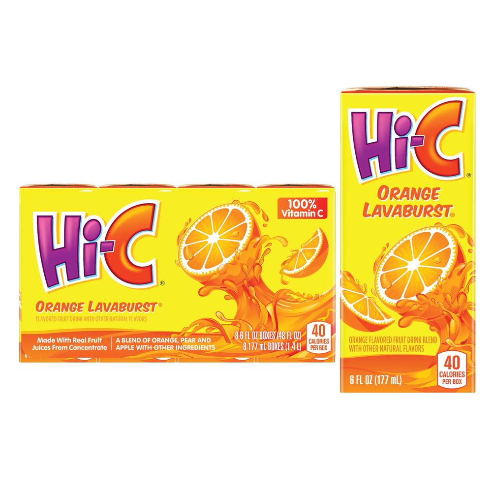 Hi-C Orange Lavaburst · Bebida · 8 pack de 177 ml