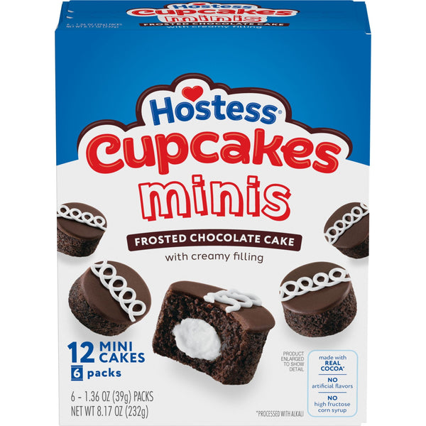 Hostess Cupcakes Minis Chocolate Cakes · Pastelitos · 6 pzas de 232 g