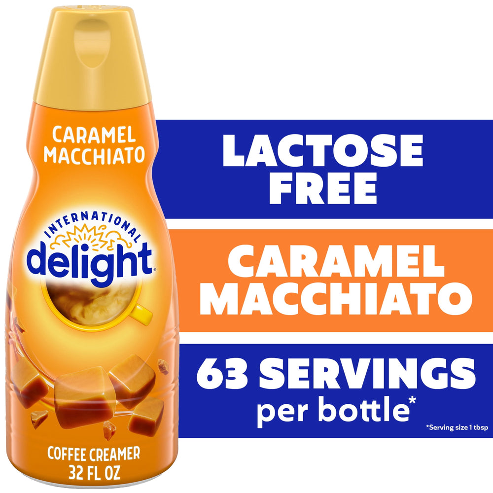 International Delight Caramel Macchiato Bottle Lactose · Crema para café · 946 ml · botella