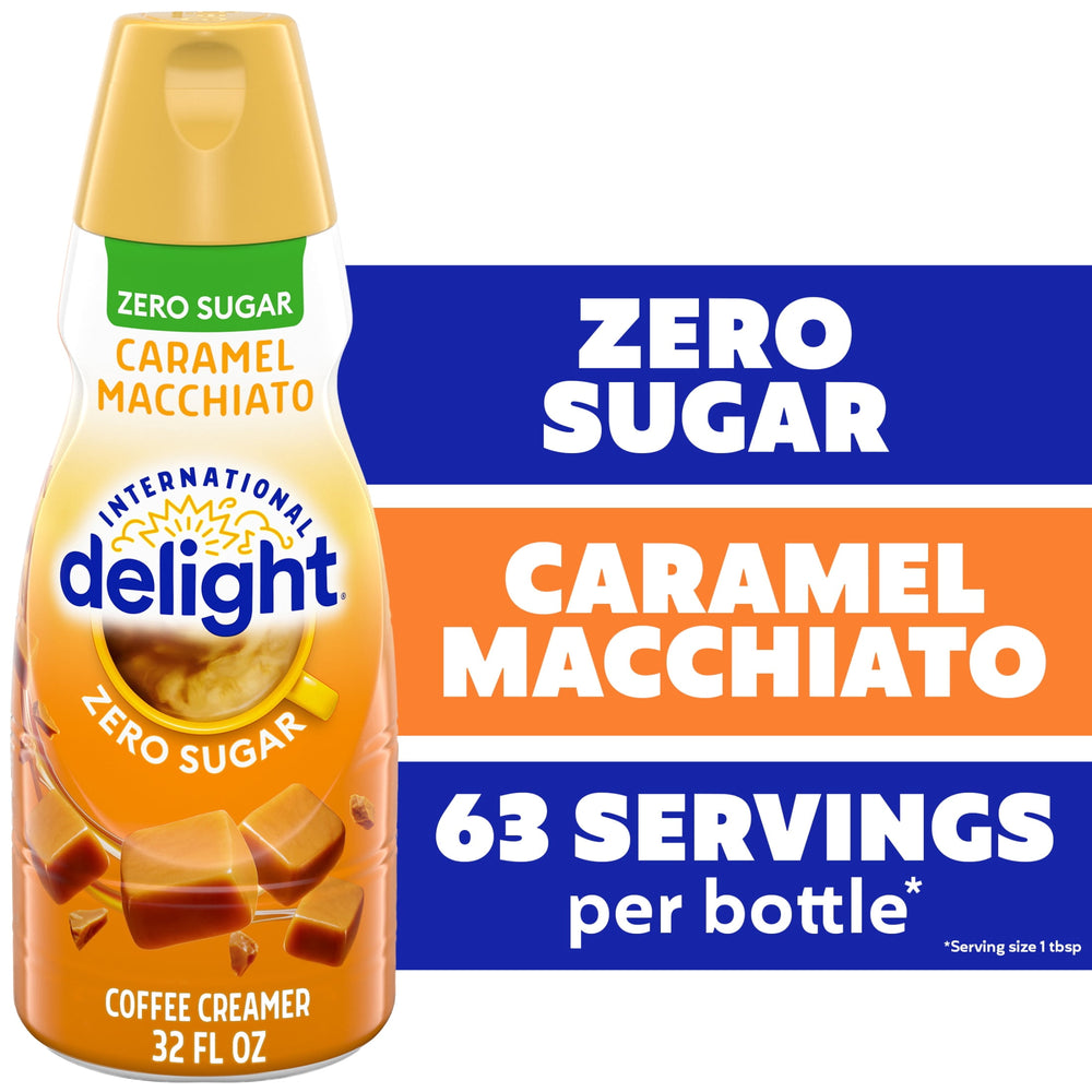 International Delight Caramel Macchiato Zero Sugar · Crema para café · 946 ml · botella