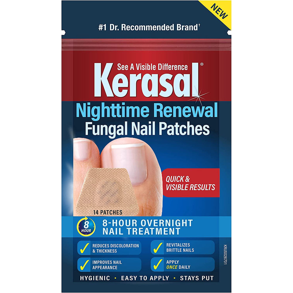 Kerasal Nighttime Renewal · Parches para uñas con hongos · 14 piezas