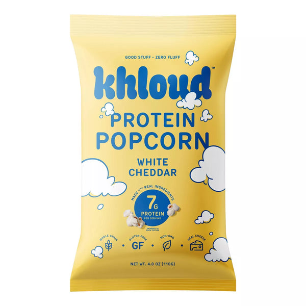 Khloud White Cheddar Protein sin gluten, Non-GMO · Palomitas · 113 g