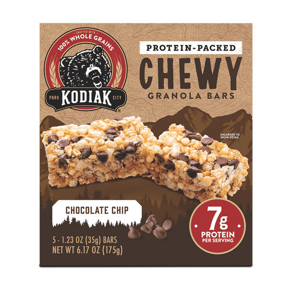 Kodiak Chocolate Chip Protein · Barras · 5 pzas de 35 g