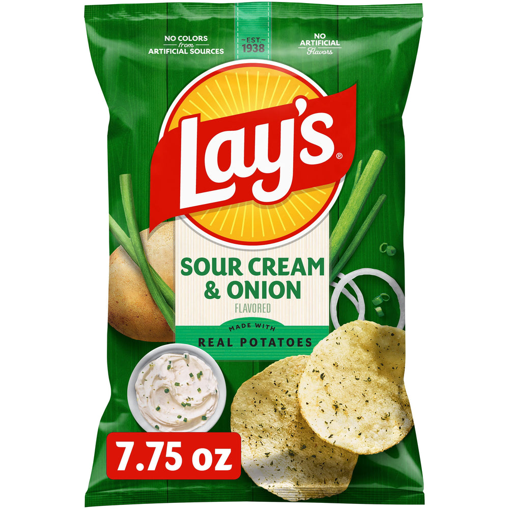 Lay's Sour Cream & Onion Potato · Papas · 220 g · bolsa