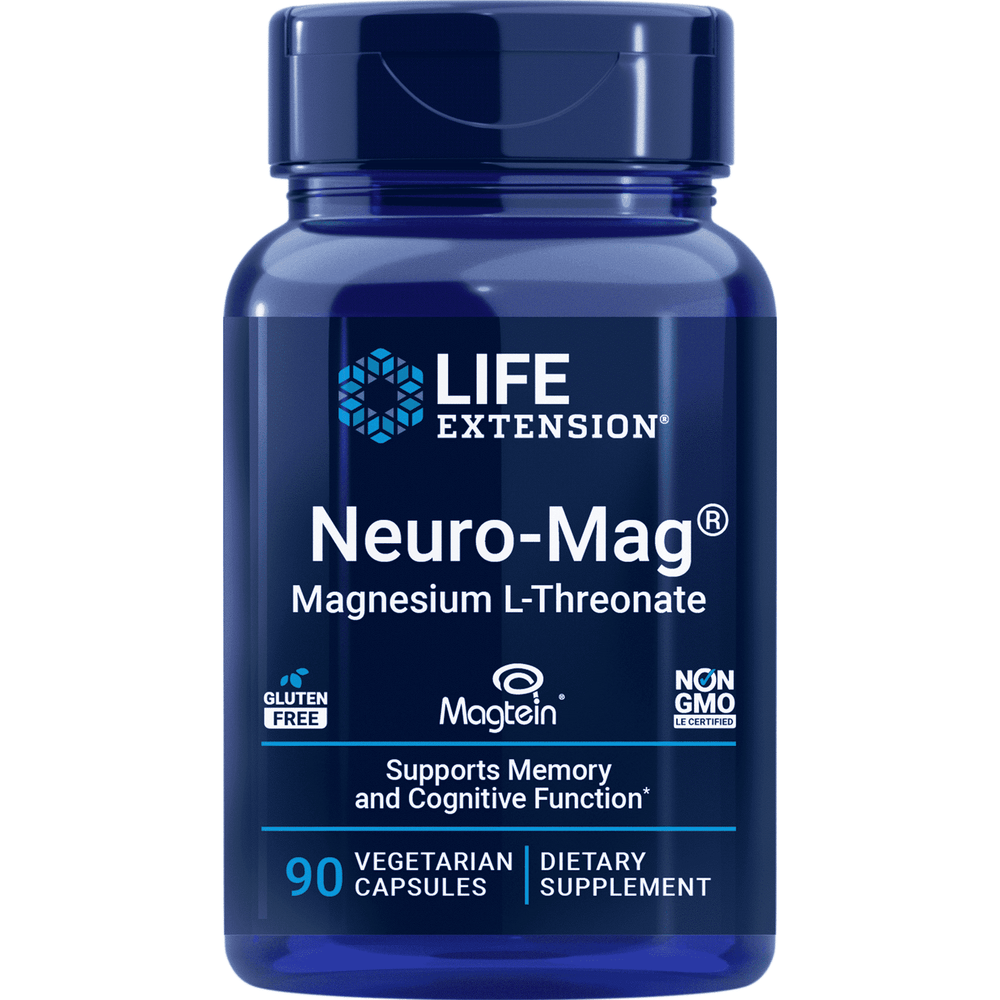 Life Extension Neuro-Mag · Magnesio L-Treonato · 90 cápsulas