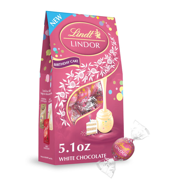 Lindt LINDOR Birthday Cake White Chocolate Truffles · Chocolate · 145 g · bolsa