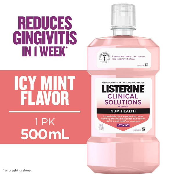 Listerine Clinical Solutions Gum Health · Enjuague bucal antiséptico · 500 ml