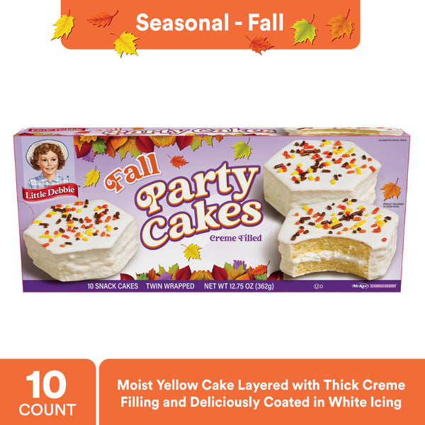 Little Debbie Fall Party Vanilla Cakes · Pastelitos · 10 pzas de 361 g