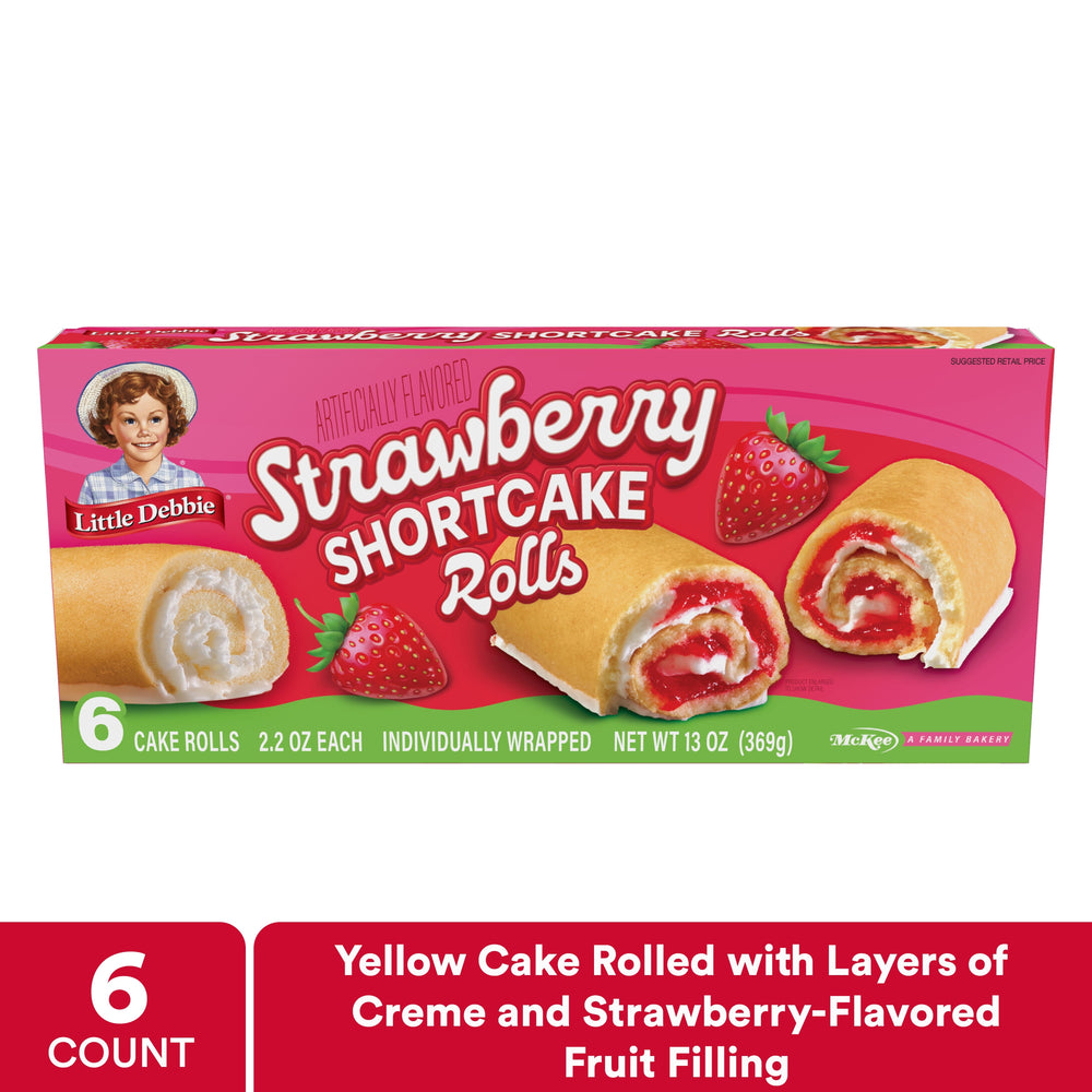 Little Debbie Strawberry Shortcake Rolls · Pastelitos · 6 pzas de 369 g