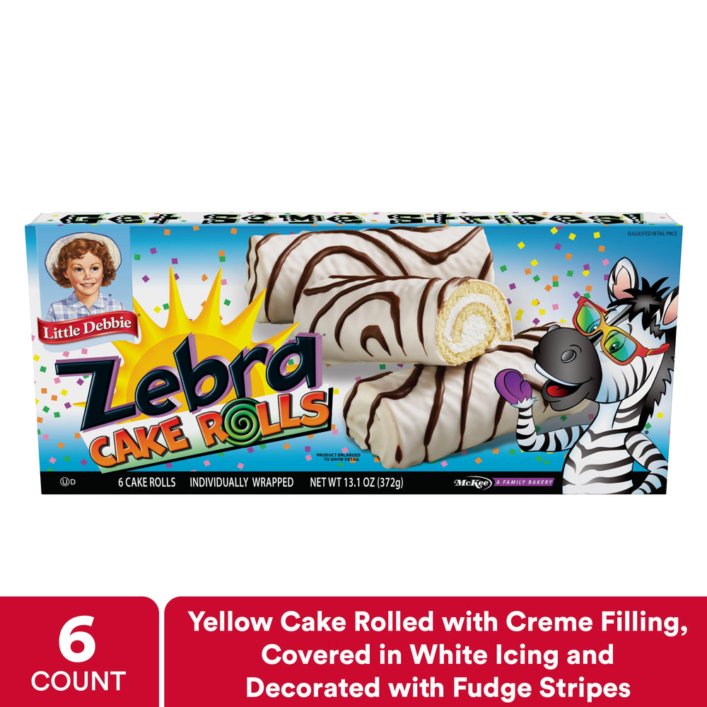 Little Debbie Zebra Cake Rolls · Pastelitos · 6 pzas de 371 g