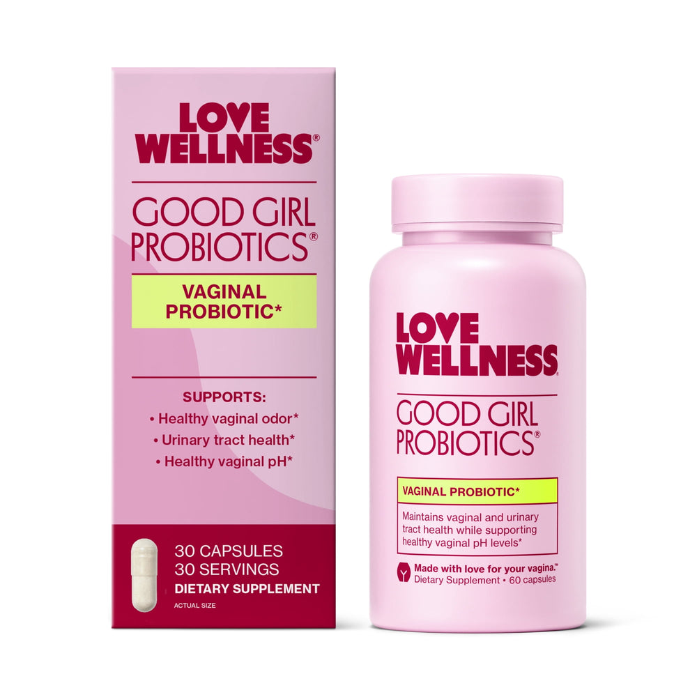 Love Wellness Good Girl Probiotics · Probiótico vaginal · 30 cápsulas