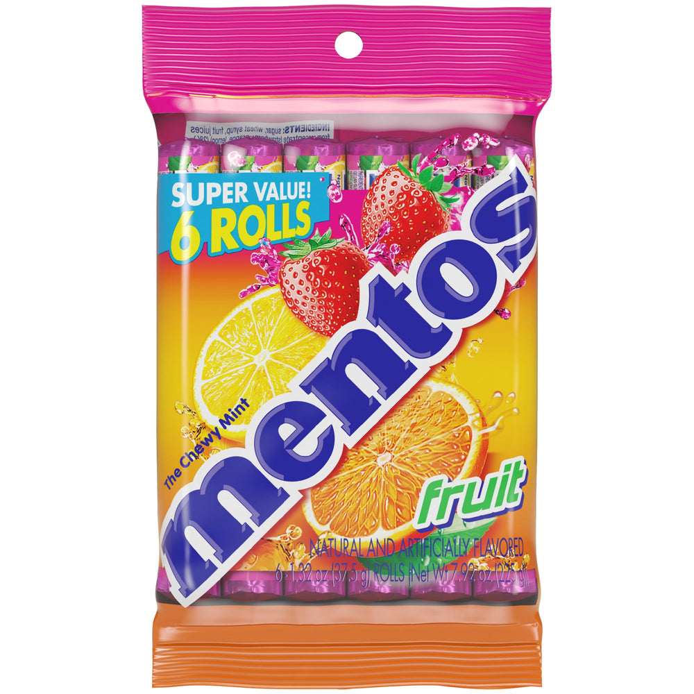 Mentos Assorted Fruit Mint Roll · Chicles y mentas · 37 g