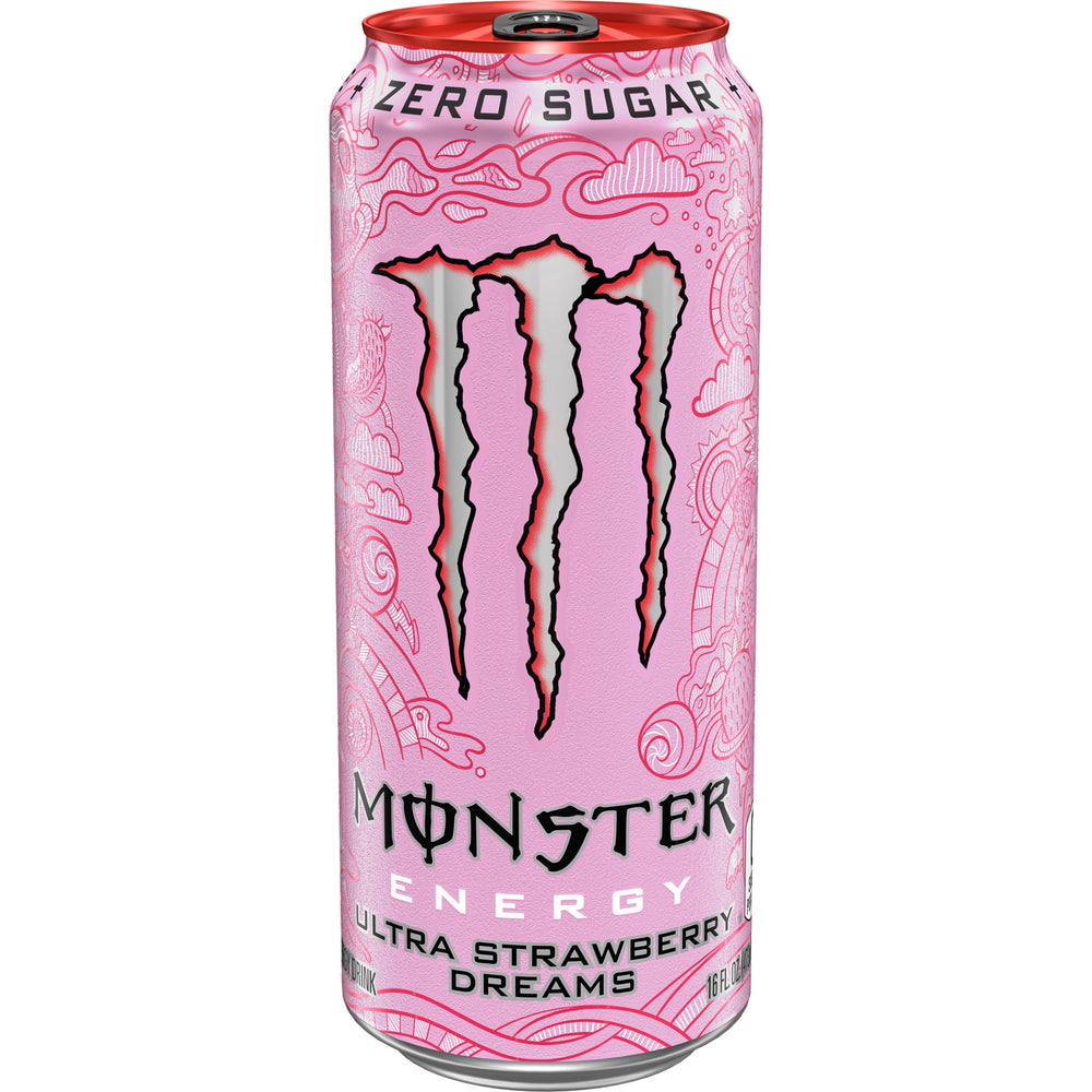 Monster Energy Ultra Strawberry Dreams Zero Sugar · Bebida energética · 473 ml