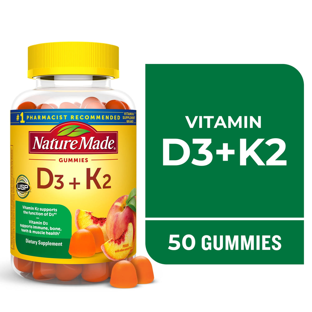 Nature Made D3+K2 · Gomitas vitamínicas · 50 unidades