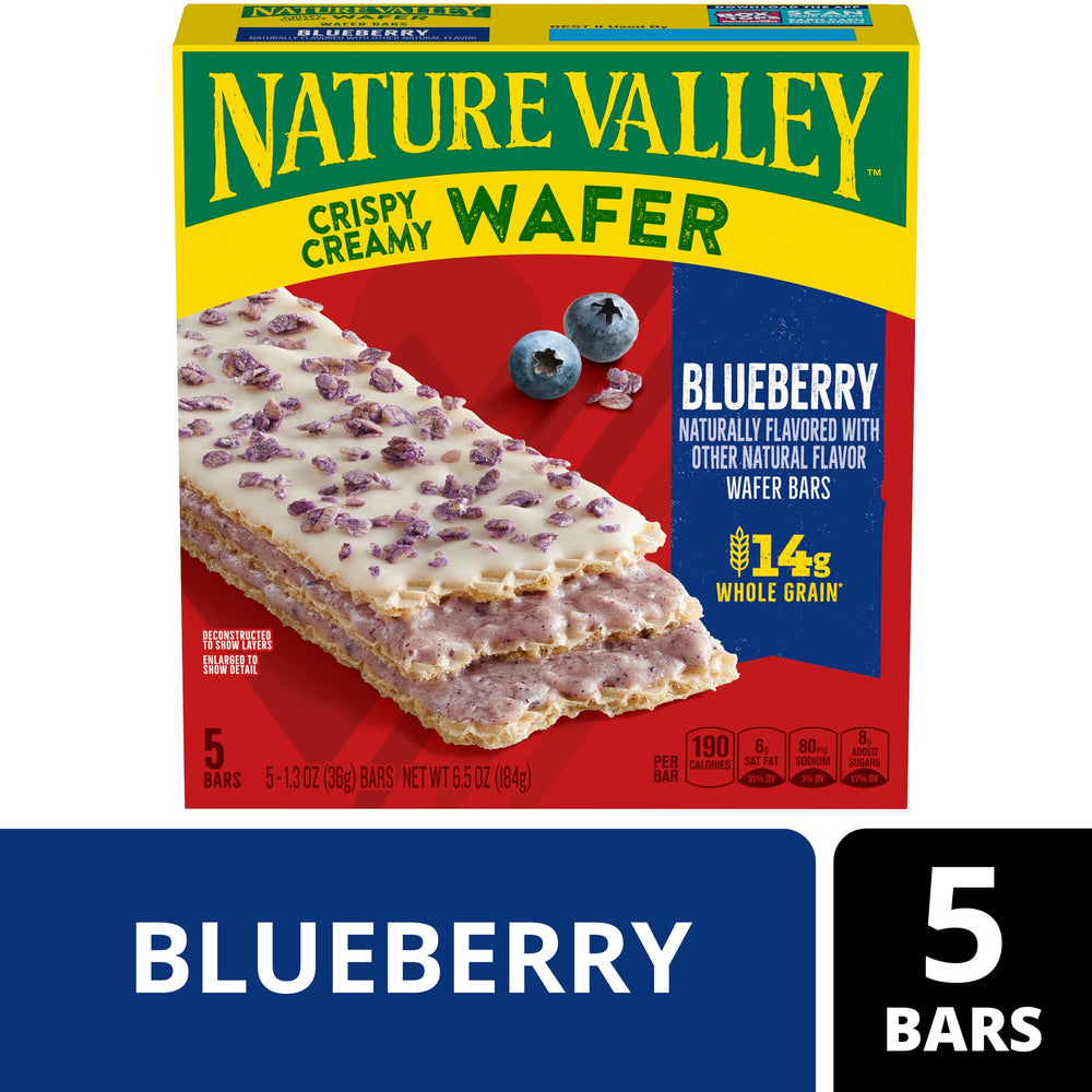 Nature Valley Creamy Wafer Blueberry · Snack salado · 5 barras de 184 g