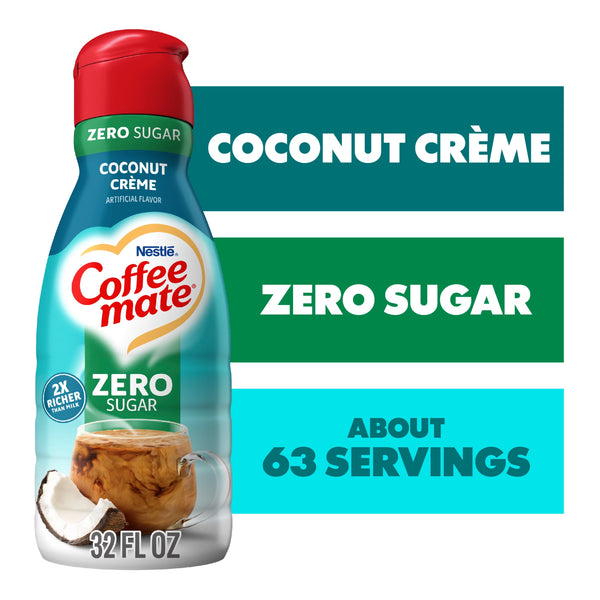 Coffee mate Coconut Creme Zero Sugar · Crema para café · 946 ml · botella