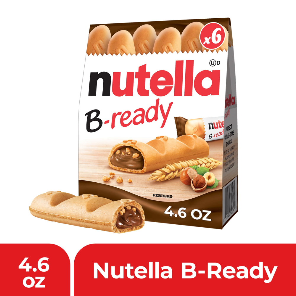 Nutella B-ready Wafer Hazelnut Spread with Cocoa Bar · Snack salado · 6 pack de 130 g