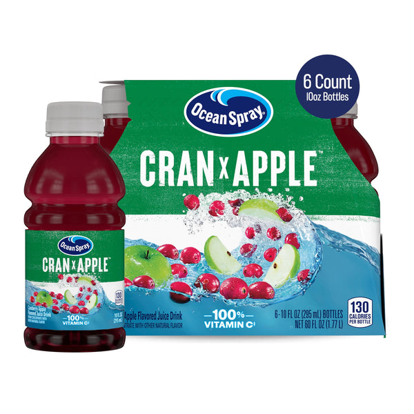 Ocean Spray® Cran-Apple™ Cranberry Apple Juice Drinks · Bebida · 6 pzas de 296 ml