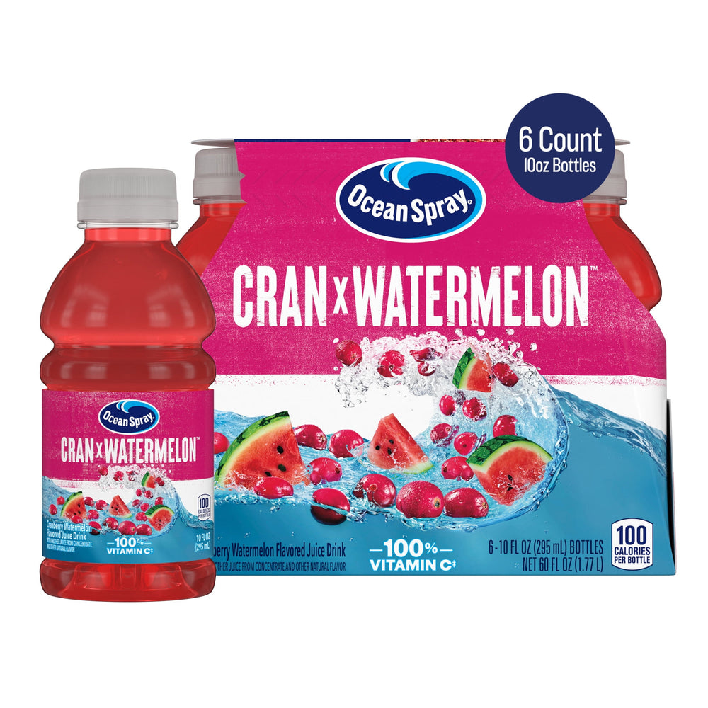 Ocean Spray® Cran-Watermelon™ Cranberry Watermelon Juice · Bebida · 6 pzas de 296 ml