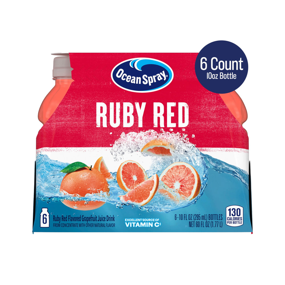 Ocean Spray® Ruby Red Grapefruit Juice Drinks · Bebida · 6 pzas de 296 ml