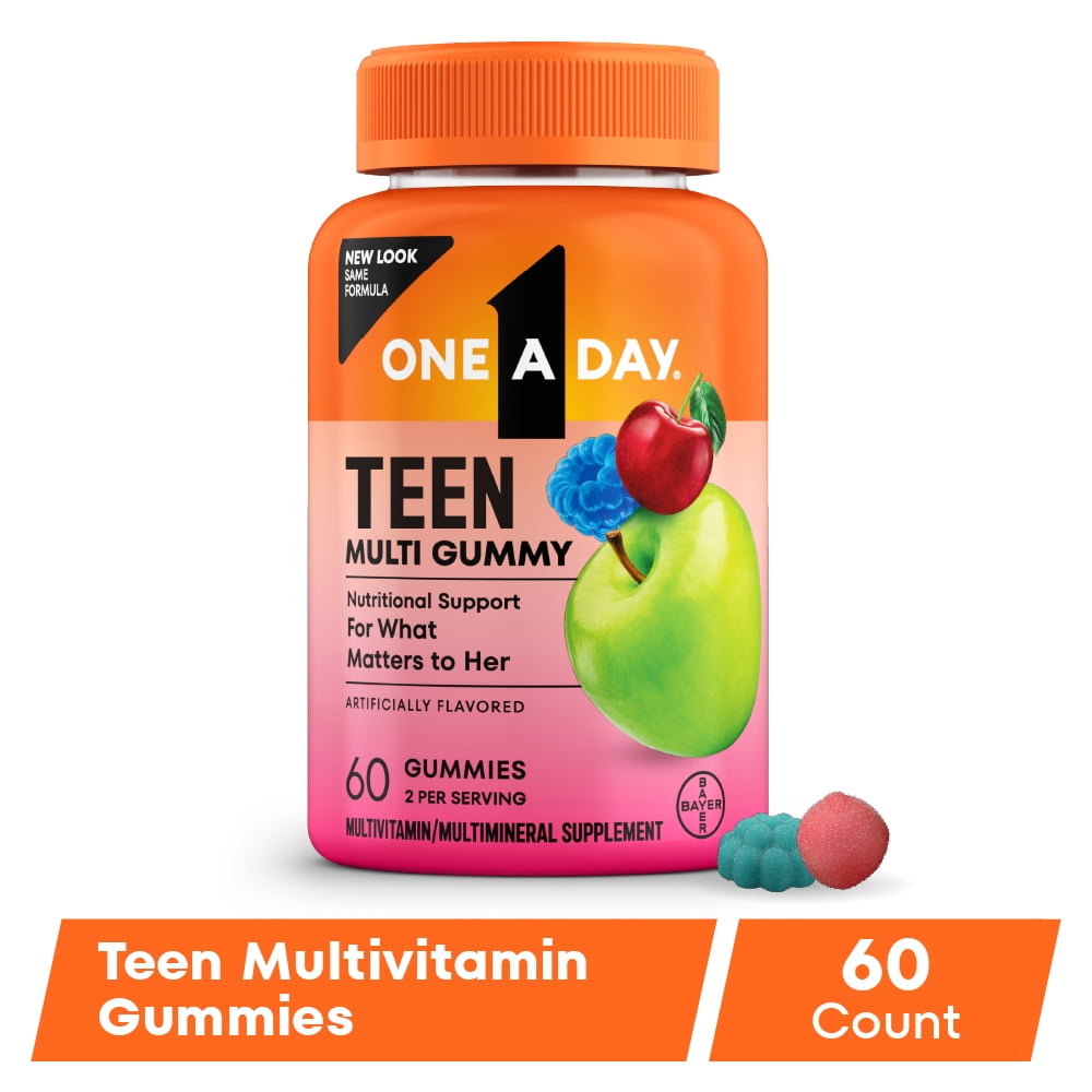 One A Day Teen Multivitamínico · Gominolas multivitamínicas · 60 unidades