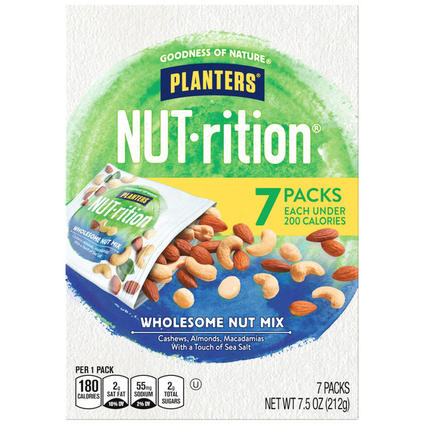PLANTERS NUT-RITION Wholesome Nut Mix Plant Based Protein · Nueces · 7 pzas