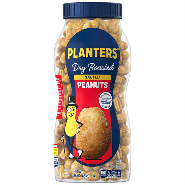 PLANTERS Salted Dry Roasted Party · Snack salado · 454 g · frasco