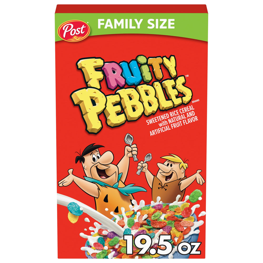 Post Fruity PEBBLES sin gluten · Cereal · 553 g · caja · tamaño familiar
