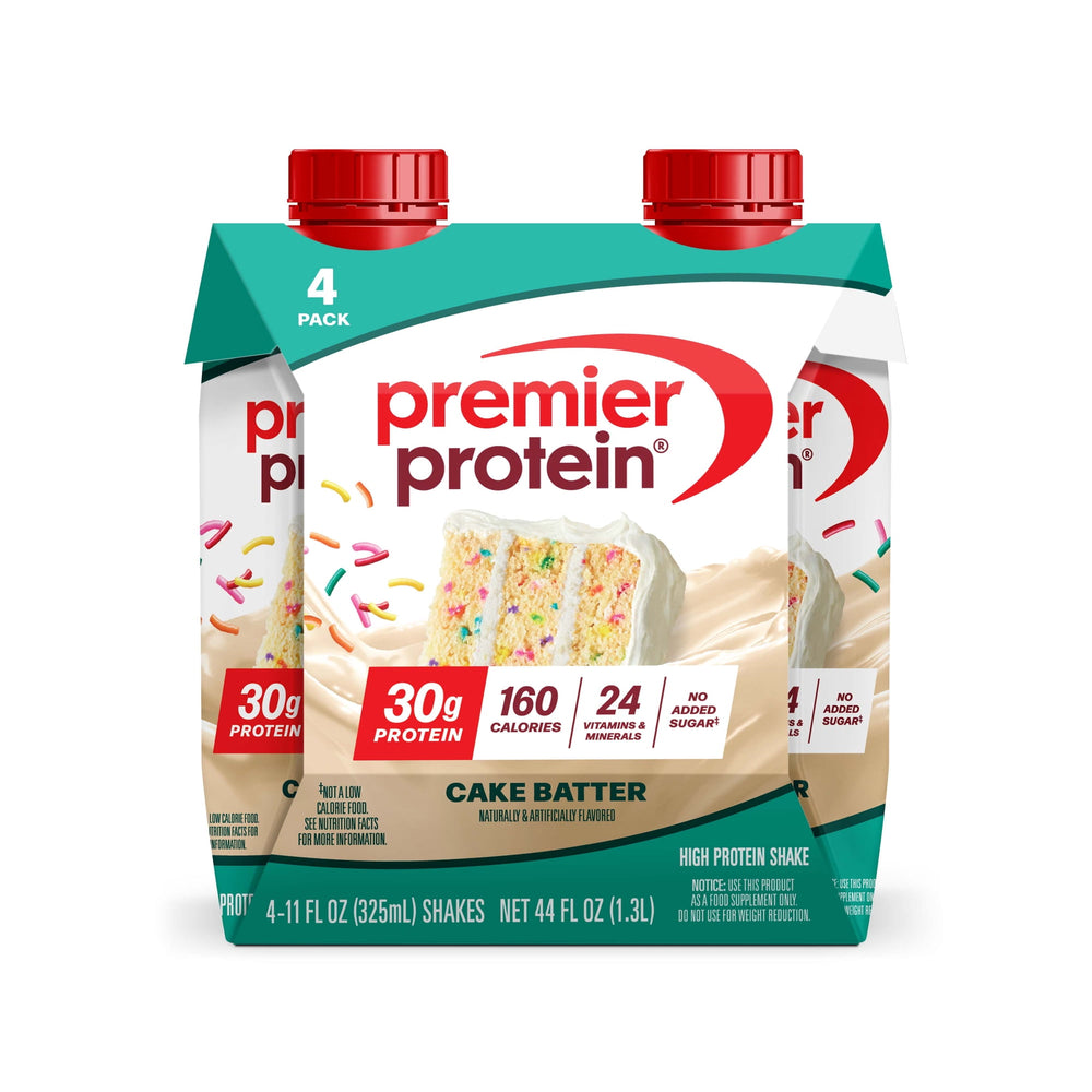 Premier Protein · Batido alto en proteínas · Cake Batter · 4 × 325 ml