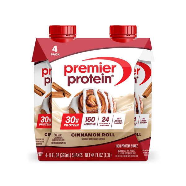 Premier Protein Cinnamon Roll · Batido proteico · 4 × 325 ml