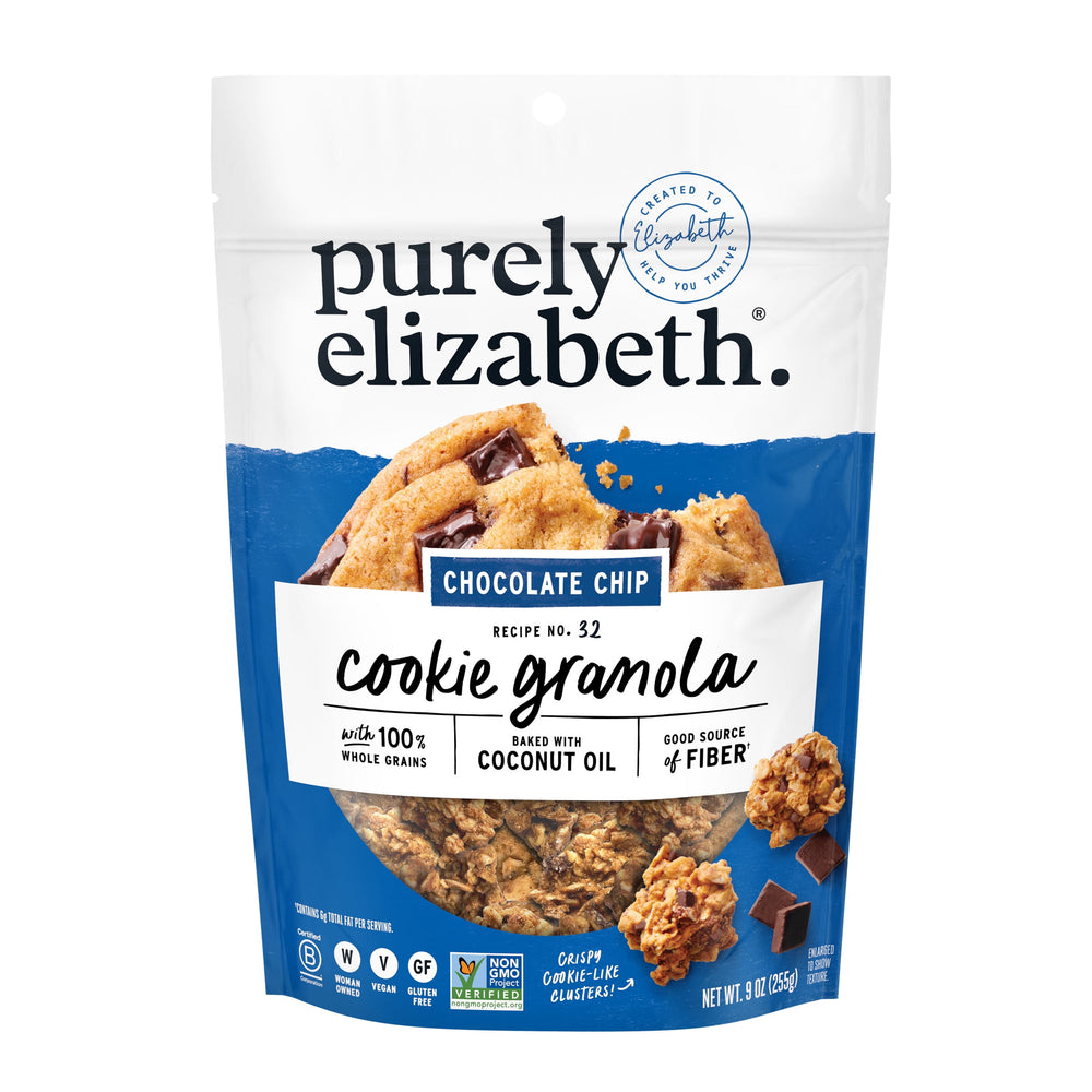 Purely Elizabeth Cookie Chocolate Chip sin gluten · Granola · 255 g · bolsa