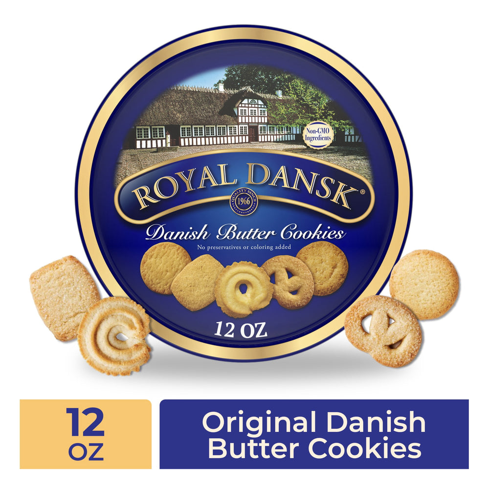 Royal Dansk Danish Butter Premium Assorted in Gift · Snack salado · 340 g · lata